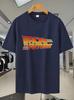 Retro Futuristic Graphic Print Breathable Mesh T-shirt - Lightweight Moisture-Wicking Short Sleeve Tee for Gym