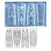 Beautiful 3D Floral Nail Art Silicone Mold Elegant Carving Flower Nail Art Accessory Mold for DIY Resin Designs