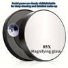 10x Magnifying Makeup Mirror, Portable Black Wall-Mounted Mirror with Dual Suction Cups,Compact Travel Dressing Mirror for Women