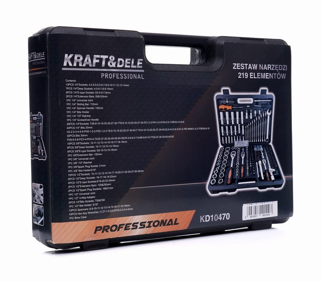 Zestaw narzędzi 219el. klucze nasadowe KD10470