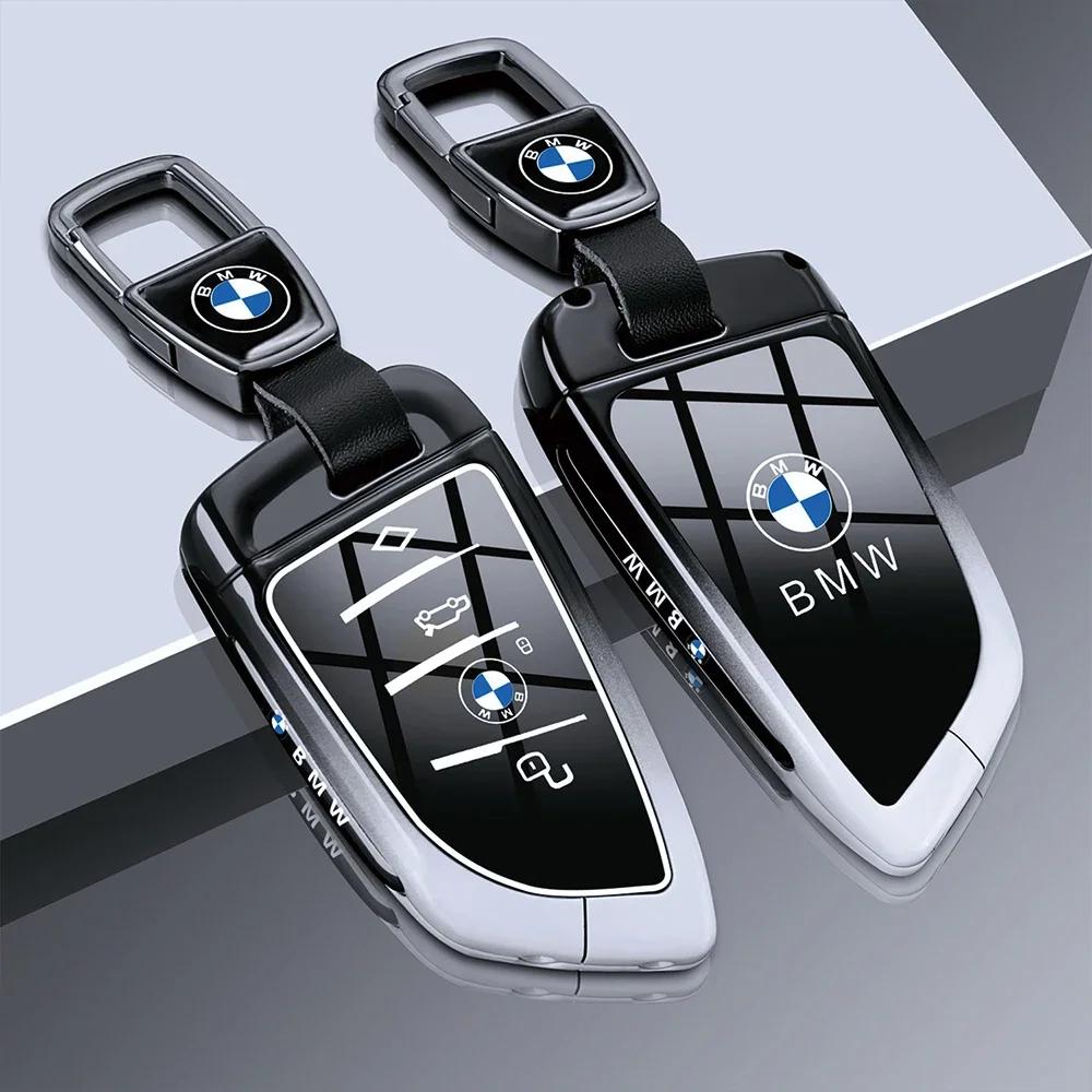 BAGE7 2026 Car Sticker Zinc Alloy Car Key Case Cover Shell Fob For BMW 1 2 3 4 5 6 7 Series X1 X3 X4 X5 X6 X7 F10 F20 F30 G20 G30 F15