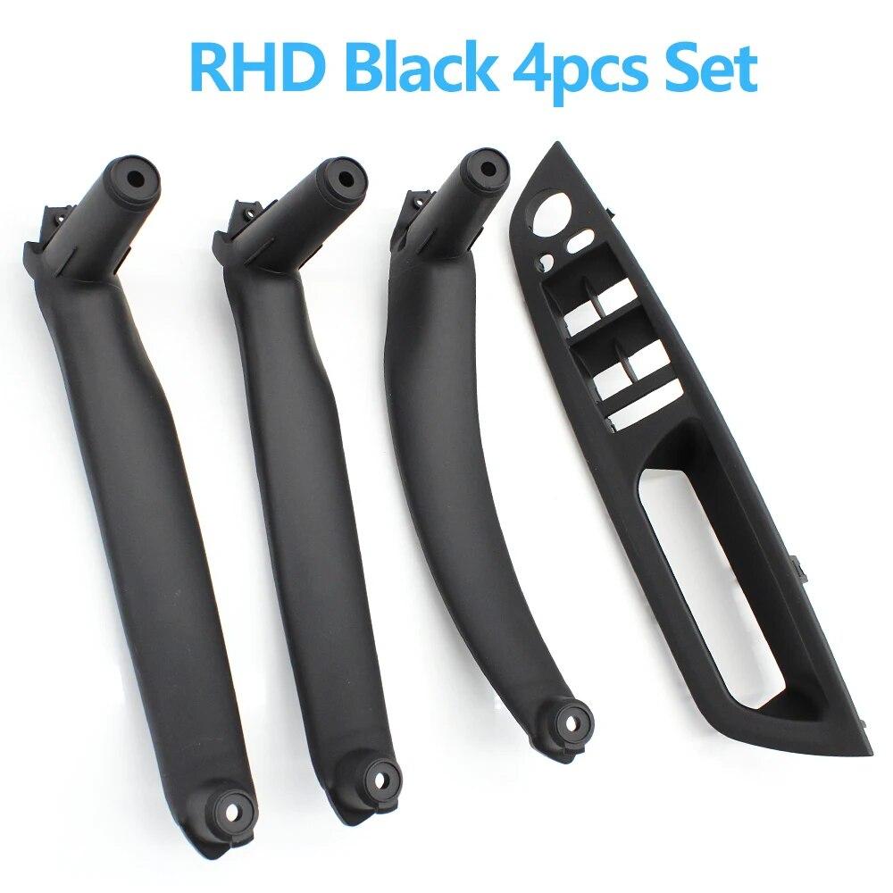 LHD RHD 4-teiliges Set Türfensterschalterblende Armlehnen-Zuziehgriffabdeckung Zierleiste Für BMW X5 X6 E70 E71 E72 2007-2014