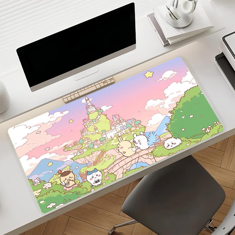 Anime Karton C-Chiikawa-S Mauspads Anti-Rutsch-Gummikante Verriegelt Verdickt Laptop Gaming Schreibtischmatte