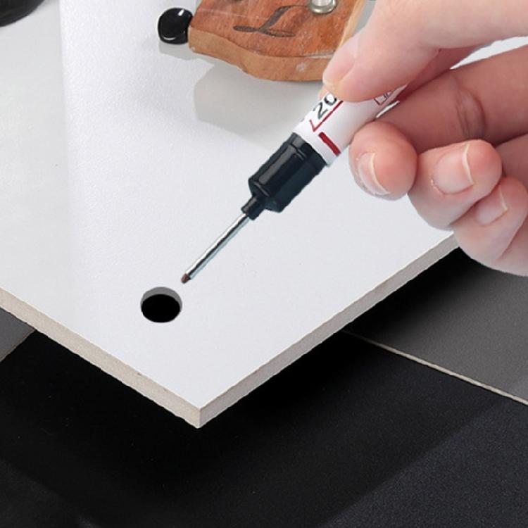 10 Pcs Long Nib Marker Deep Hole Marker Pen Oil-Based Carpenter Marker Waterproof Marking Pen 20mm Deep Reach Marker