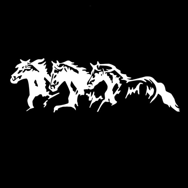 Ck3386 #Running Horses Vinyl Car Sticker Waterproof Cool Waterproof Removable Decal Self -Adhesive Car Auto Stickers