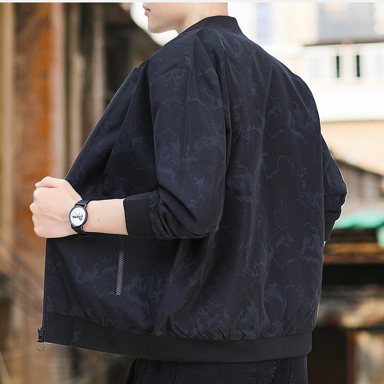 Men Bomber Jackets Business Streetwear Casual Male Coats Windbreaker British Style Coat Basic Stand-up Collar Zipper Tops