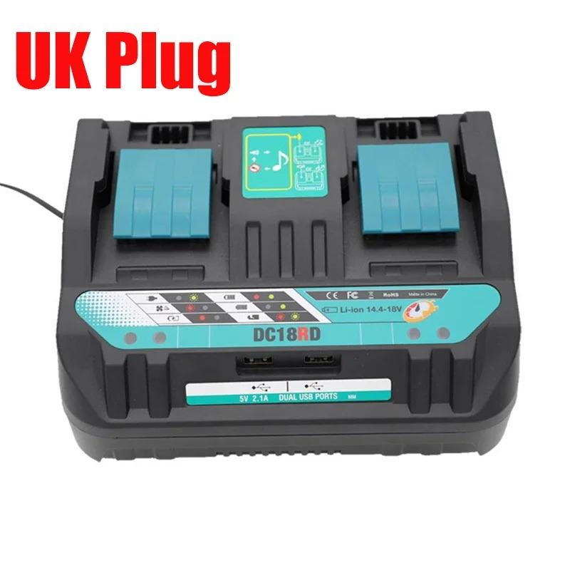 Lithium Battery Dual Port Charger For Makita Power Tool 14.4V 18V Lithium Battery Charger Fast Charging