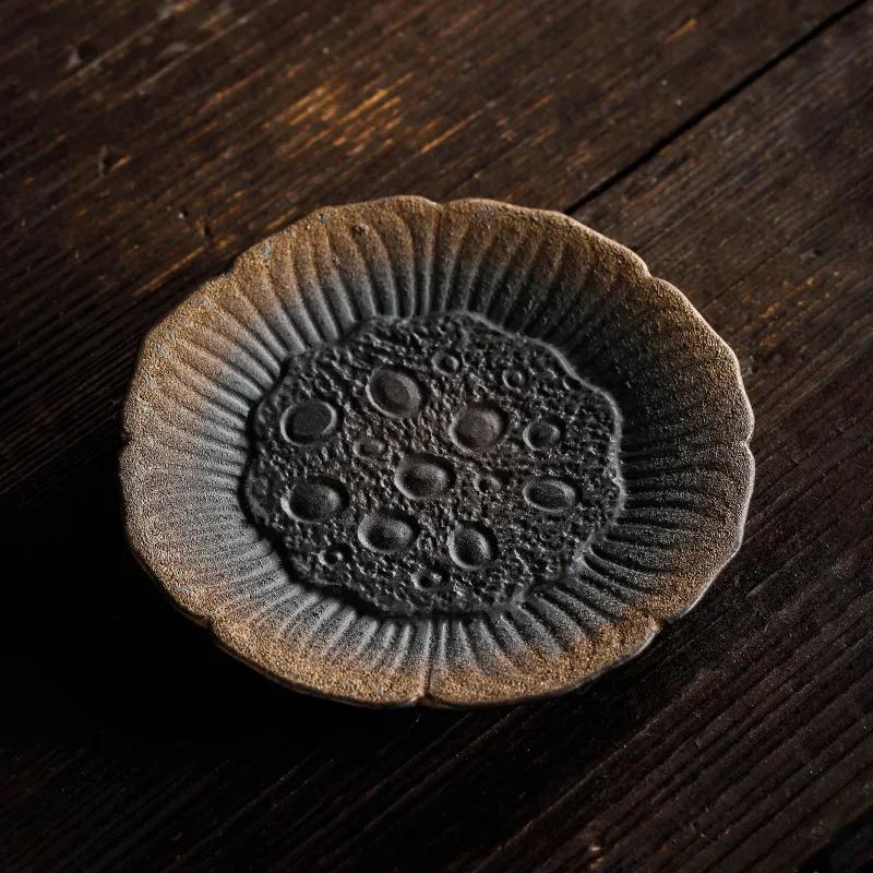 

Japanese Stoneware Cup Ceramic Kung Fu Coasters Cup Holder Manual Vintage Insulation Mat Tea Ceremony Zero Tea Set Siteel