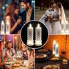 Led Candle Light Rose Pattern Projection Simulation Flameless Candle Lamp For Home Birthday Wedding Party Decoration