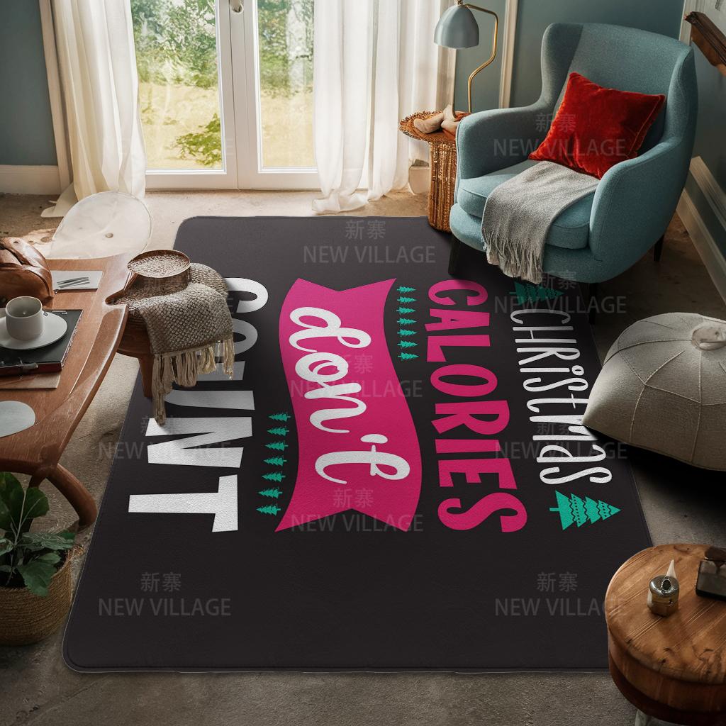 House Entrance Carpet Home Door Mat Living Room Bath Foot Bathroom Non-slip Water Absorption Rugs Bath Merry Christmas Winter