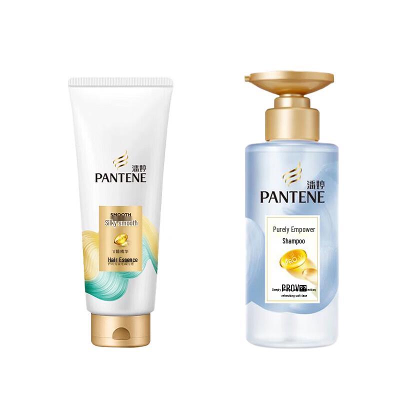 Pantene PRO-V Purifying Scalp Shampoo & Silky Smooth Essence Set