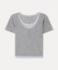 MIXXO Layered Short Sleeve Knit_Miwkag614T