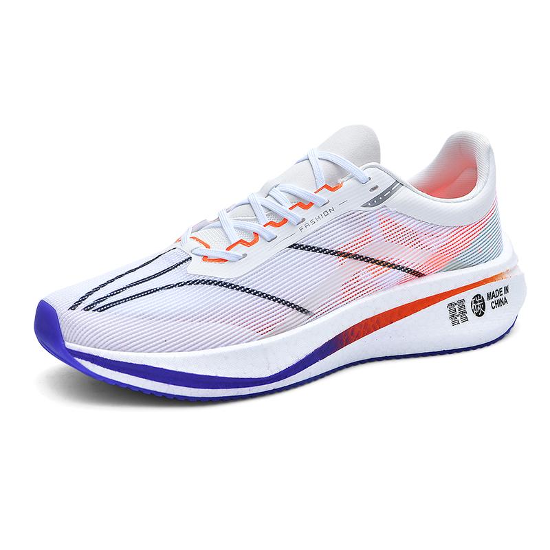 Running shoes new men's and women's mesh surface breathable light anti-slip cushioned rebound thin college sports shoes