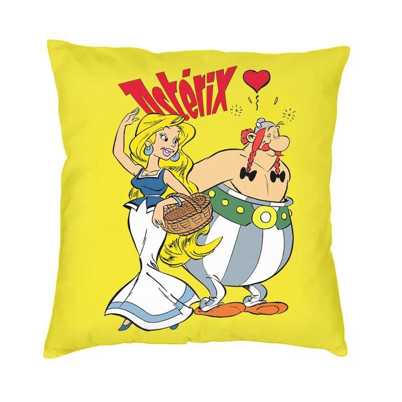 Anime Asterix Obelix Idefix Throw Pillow Covers Decor Home Adventure Comic Dogmatix Sofa Chair Cushion Cover Square Pillowcase