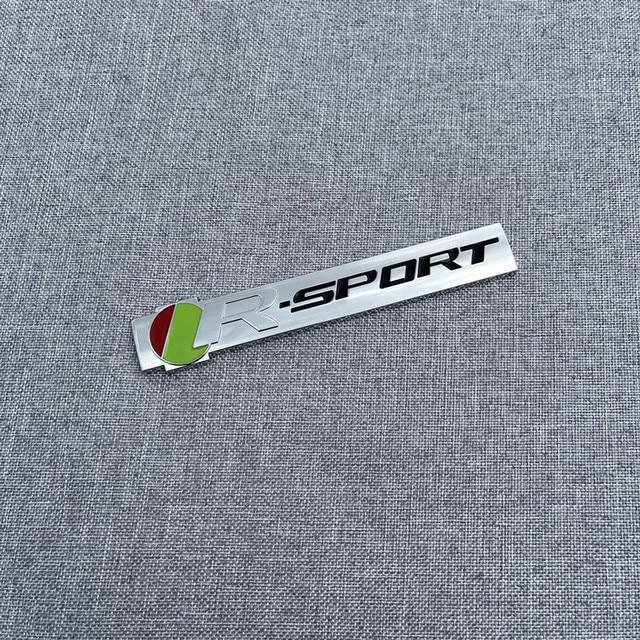 S Logo R Logo for Jaguar XF XE XJL R-SPORT Metal Car Emblem Badge Sports Tail Logo Leaf Plate Sticker