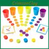 Cup Color Classification Overlapping Game Children Puzzle Toy For Skills Motor