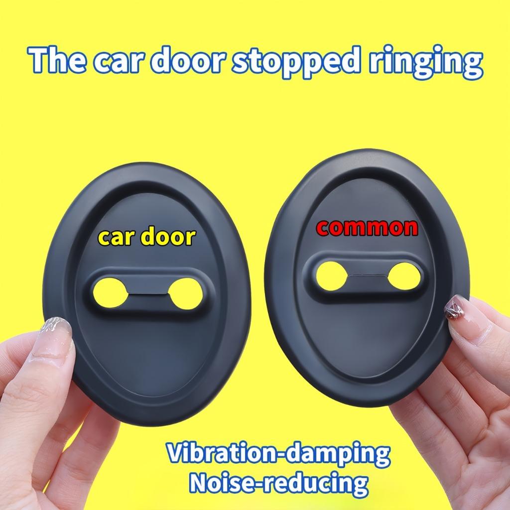 4pcs Black Car Door Shock Absorbing Pads - Anti-Collision and Noise Reduction, Door Lock Protector Stickers for Enhanced Vehicle Protection