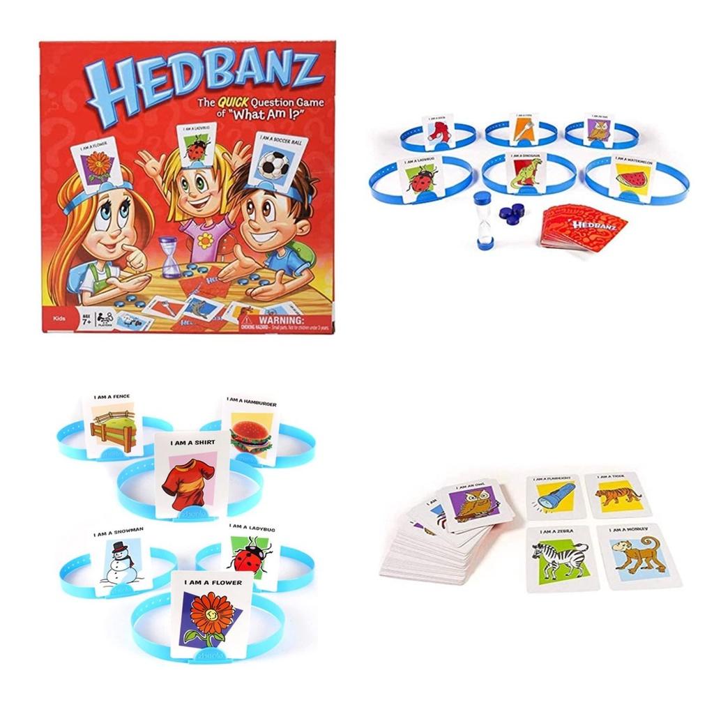 Hedbanz-Spiel: Was bin ich? Ratespiel für 2-6 Spieler