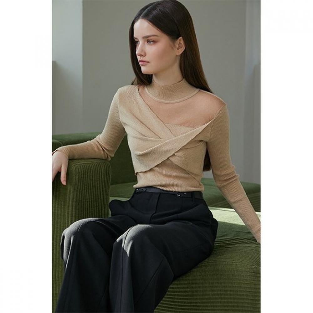 Gnarly Twist Point Half Neck Slim Pullover Eq4kl264
