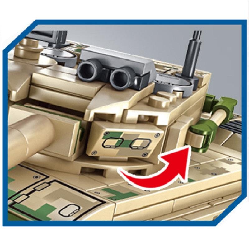432pcs Military Capital Main Tank Model Building Blocks Model Set High-Tech WW2 German Army Weapon Bricks Children Boy Toy