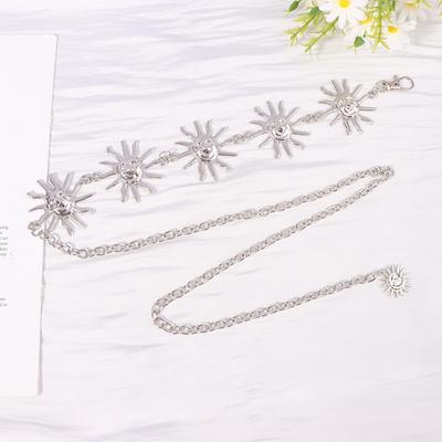 Gothic Metal Sun Belt For Women  Hight Waist Sun Chain Jewelry Gift Wedding Sash Celestial Waist Chains Accessories