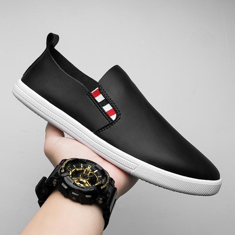 Fashion Split Leather Men Casual Shoes Slip-on Handmade Loafers Outdoor Fashion Driving Footwear Comfortable Male Leisure Walk Moccasins