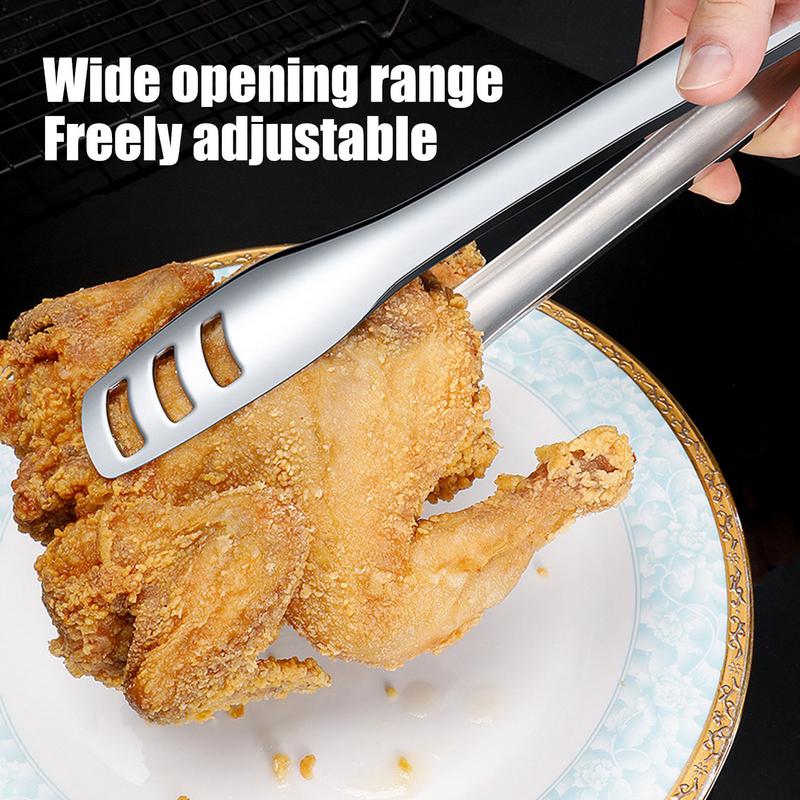 Kitchen Tongs 12.5 Inch Buffet Tongs Stainless Steel Grilling Tool Multipurpose Clamp Kitchen Gadgets For Sausage Steak Salad