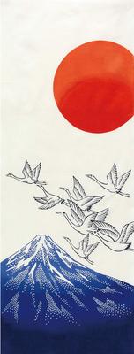PRAIRIE DOG Wafuka Tenugui Hand Mount Fuji and Cranes (Japanese Towel) -