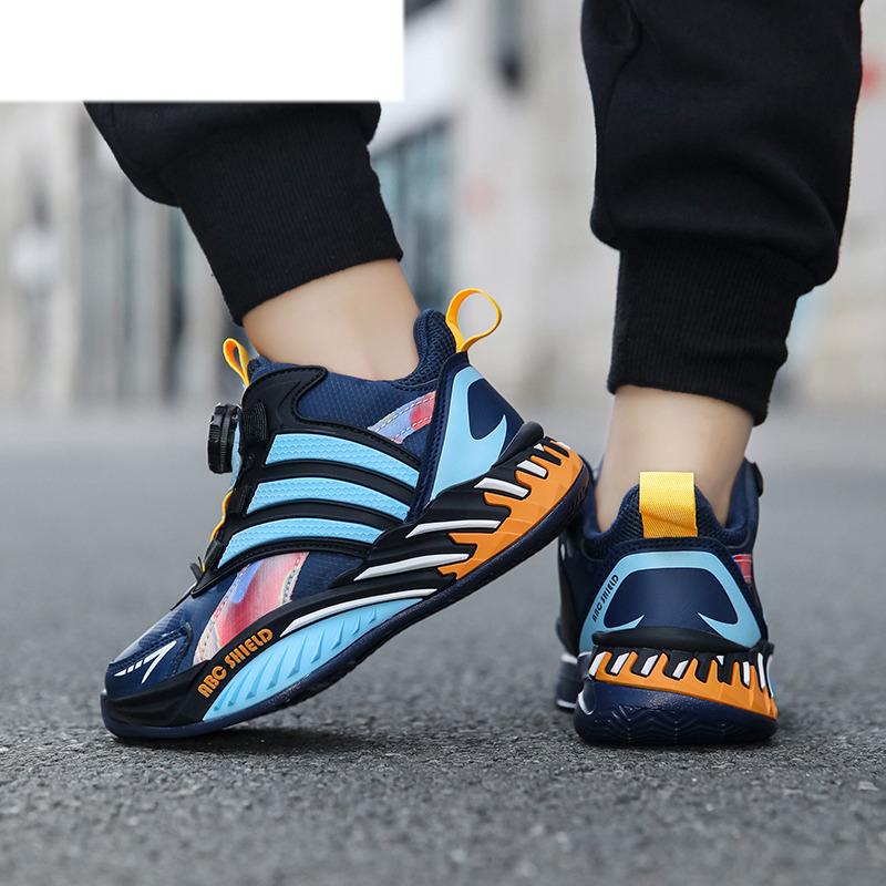 New Design Knob Kid Sneakers Light Basketball Shoes Kids Autumn Waterproof Children's Sport Shoes Boy zapatos respetuosos niño