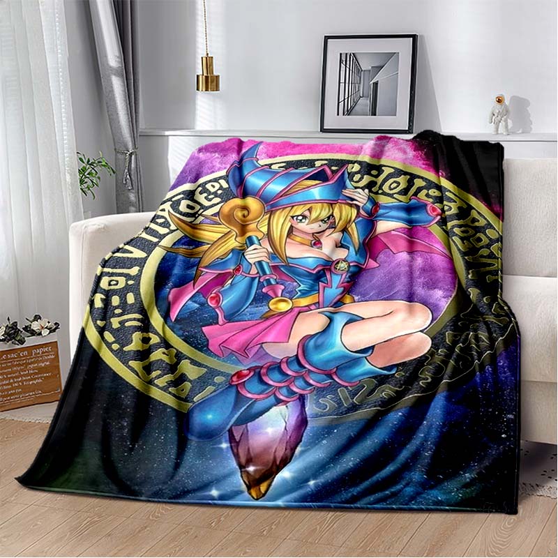 

Dark Magician Cartoon Anime Throws Blanket Kids Super Soft Cute Blankt for Travel Couch Picnic Bed Flannel Blanket Birthday Gift 75x90cm