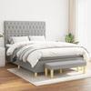 3137389 vidaXL Divan Bed with Mattress Light Grey 140x190cm Fabric