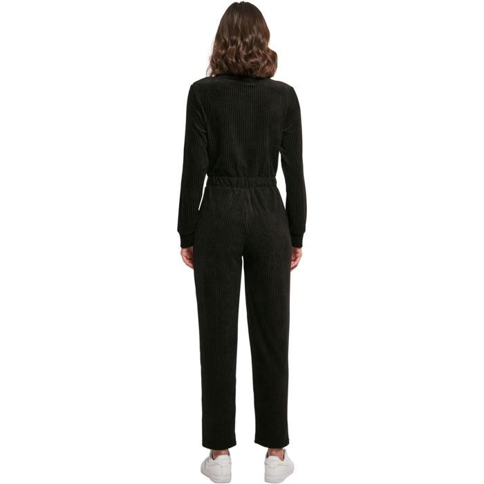 Urban Classics Ladies - Velvet Rib Boiler Suit Noir