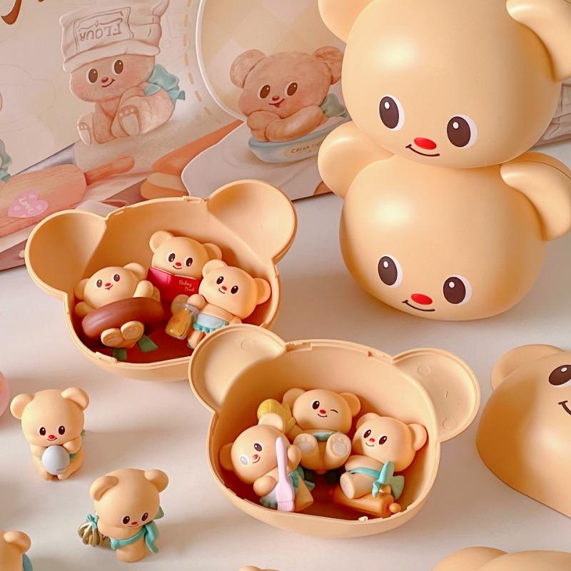 FUNISM ButterBear Head Bake Cake Moe Grain Blind Box Bake A CakeBaking Expert Figurine Capsule Toys Charming Decorative Gift