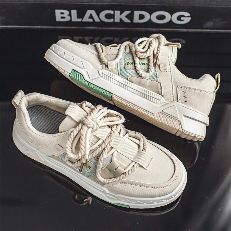 

Модные туфли на платформе из пеньковой веревки для мужчин 2024 года, весна, новая повседневная нишевая универсальная обувь, мужская трендовая спортивная обувь 44