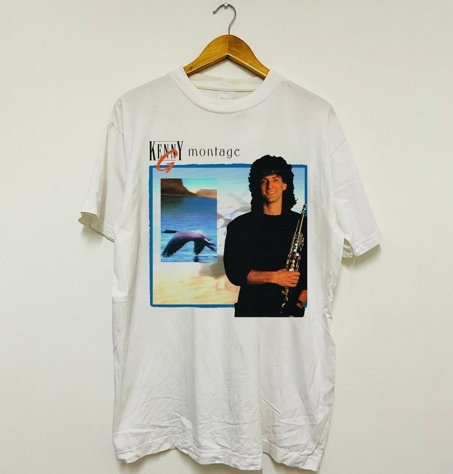 

KENNY G Montage Album Unisex Adult Tee White Shirt S To 5XL UU1037 Unisex T-Shirt XXXXL