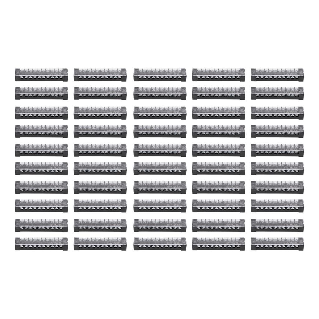 50pcs Terminal Block Stable Reliable Electrical Conductivity Compact Convenient Wire Connector for Factories 5A 600V