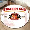 Sunderland Association Football Club Runder Teppich, Teppich für Wohnzimmer Schlafzimmer Sofa Spielzimmer Dekoration, Rutschfeste Fußmatte