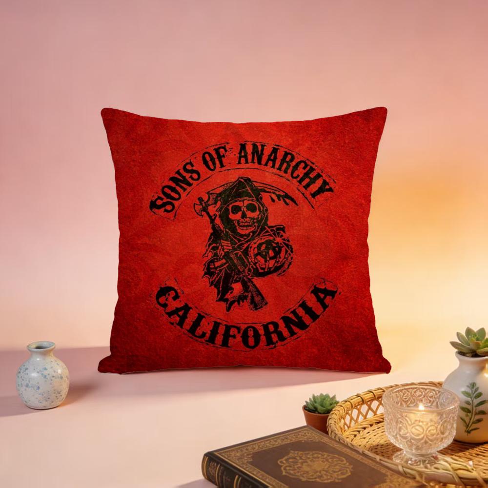 Fashion SSons of Anarchying Cushion Cover Premium SkinFriendly Pillow Case MultiPurpose for Home Office Travel