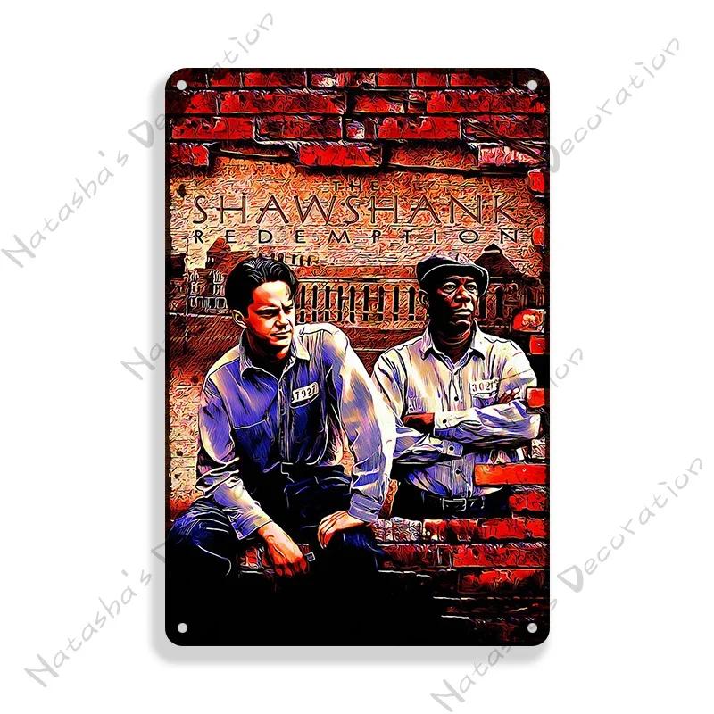1994 American Movie The Shawshank Redemption Wall Plate Vintage Metal Plaque Metal Tin Sign Home Club Metal Signs Wall Decor