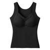 Women's Seamless Warm Vest with Chest Pads, Bra-Free, Silk-Thickened, German Velvet Innerwear for Autumn and Winter.
