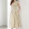Women's Spring New Fashionable Temperament and Elegant Slim V-neck Dress