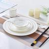 Jingdezhen Porcelaine d'os Bordure dorée Ensemble de 4 pièces pour table