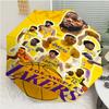 Los Angeles Lakers logo Print Automatic Umbrella, 8 Rib Iron Frame, Plastic Handle, Suitable for Outdoor Travel &Daily , Ideal Gift