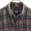 GAP 90s Old Check Pattern Short sleeve Button down shirt L Gray Men's Used