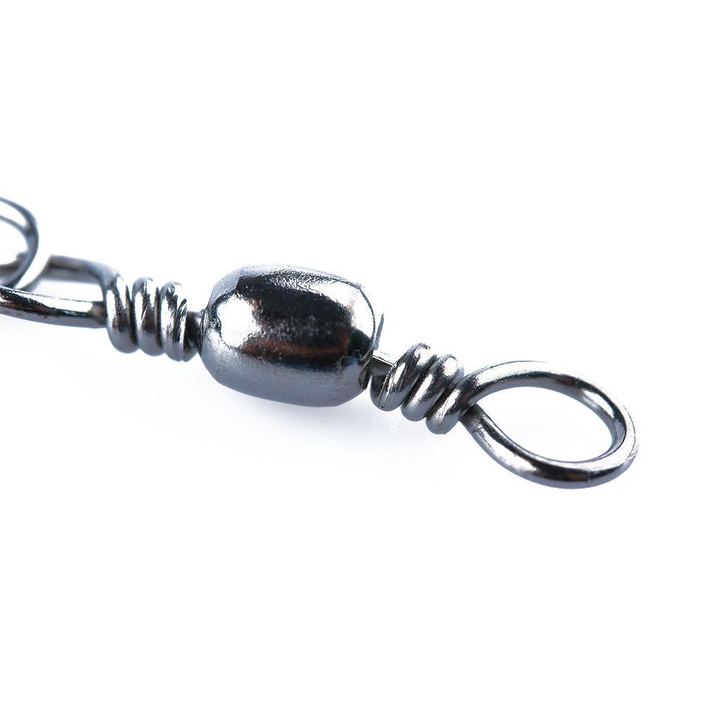 Metal Tool Tackle Swivels Solid Rings Fishing Line Connector Fishing Pins Hanging Snap