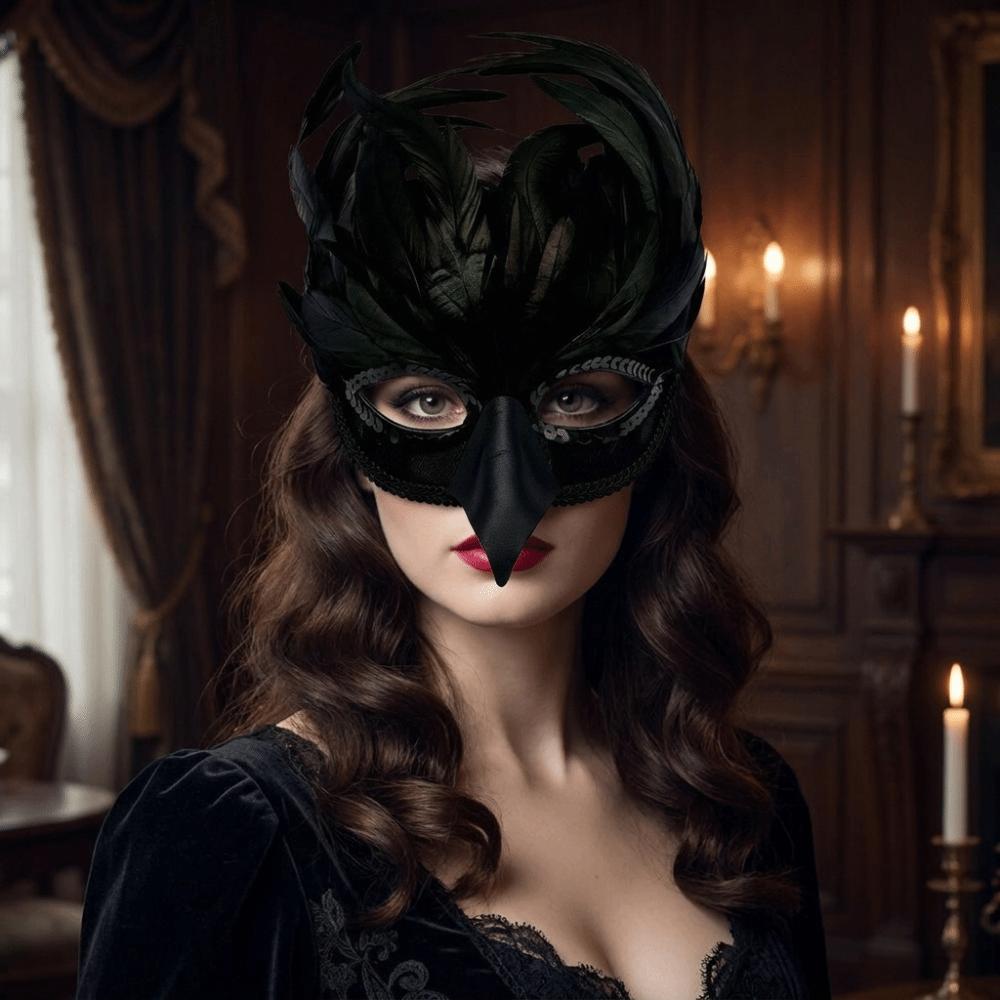 Bird Mouth Half Face Mask Gothic Style Masquerade Mask Makeup Accessory Crow Mask Carnival Event