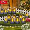 6pcs Flameless Flickering Candles, Outdoor Solar Lights, IP44, Suitable For: Decorate Parties, Weddings, Bars, Home, Dinner Outdoor Picnics