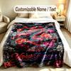Drachen Phoenix Thema Weiche Decke Personalisierter Benutzerdefinierter Name Text Druck Warme Decke Haus Sofa Schlafzimmer Dekor