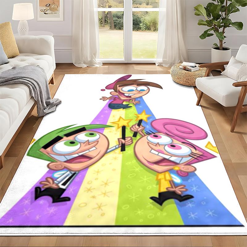 Fairy oddparents Carpet Door Mat for Living Room or Bedroom Protective Mat Under Chair Office Decoration Christmas Gift Birthday Present