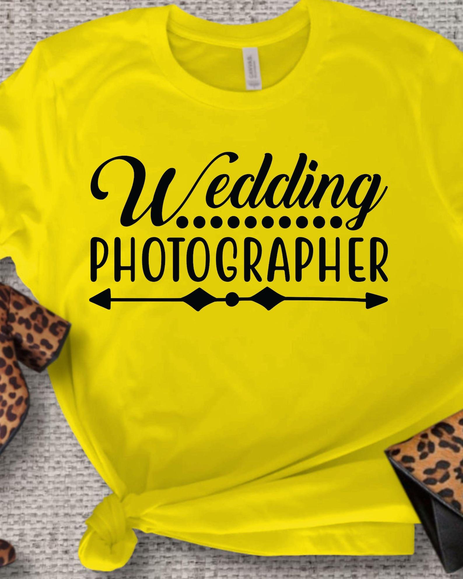 Wedding Photographer Unisex Tee, Bridal Party Gift, Photographer Apparel, Wedding Shirt, Photography Lover T-Shirt, 6 colors XL